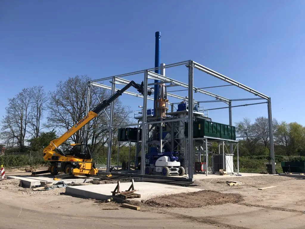 Bau der Karbonisierungsanlage