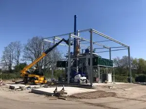 Bau der Karbonisierungsanlage
